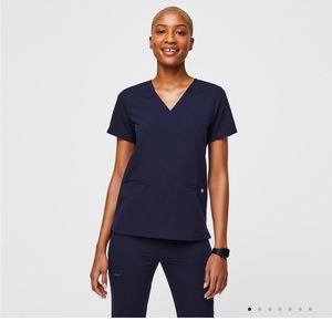 Figs navy Casma scrub top